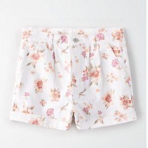 AE Floral Denim Mom Shorts
